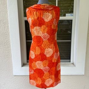 Beautiful 1960s/1970s Orange Silk Dress